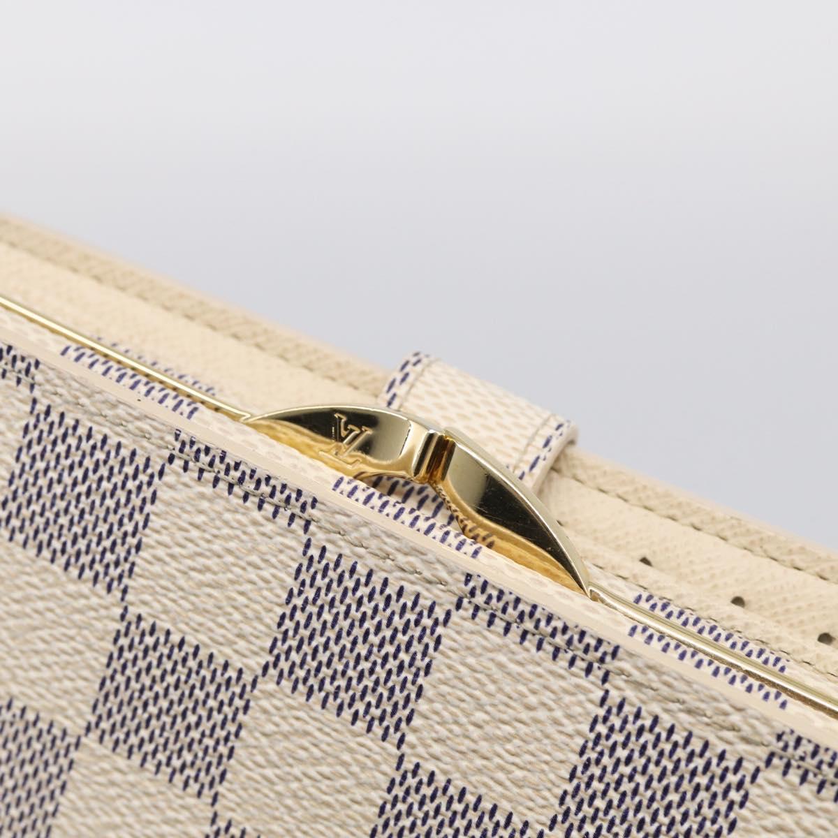 LOUIS VUITTON Damier Azur Portefeuille Viennois Wallet N61676 LV Auth 211256V