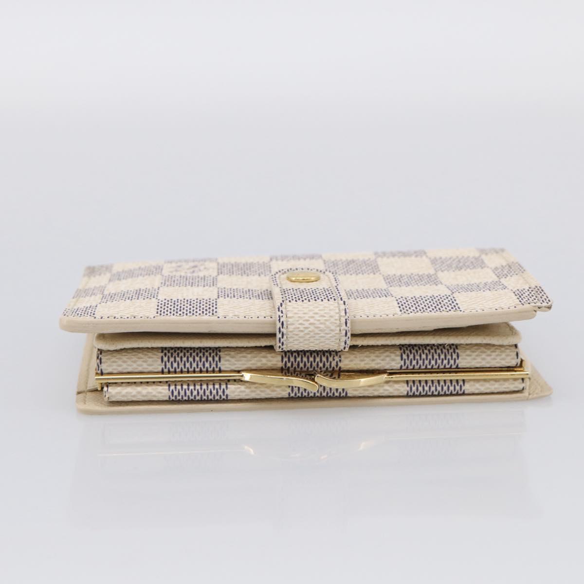 LOUIS VUITTON Damier Azur Portefeuille Viennois Wallet N61676 LV Auth 211256V