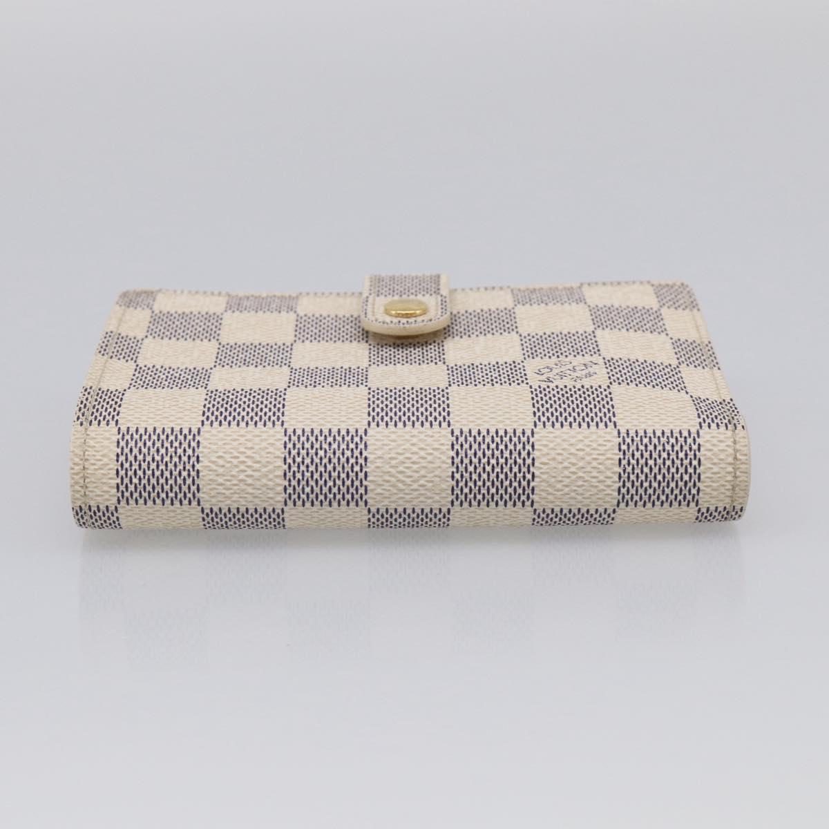 LOUIS VUITTON Damier Azur Portefeuille Viennois Wallet N61676 LV Auth 211256V