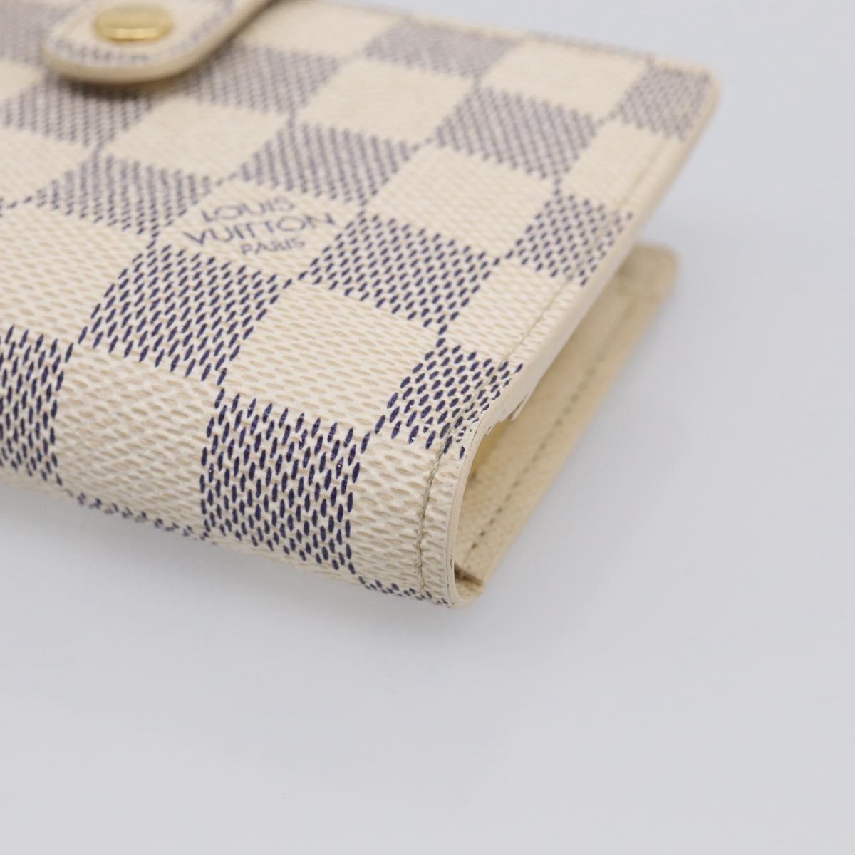 LOUIS VUITTON Damier Azur Portefeuille Viennois Wallet N61676 LV Auth 211256V