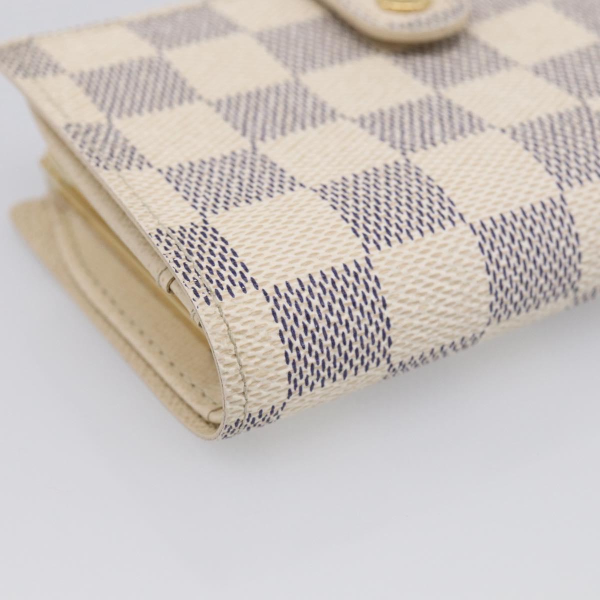 LOUIS VUITTON Damier Azur Portefeuille Viennois Wallet N61676 LV Auth 211256V