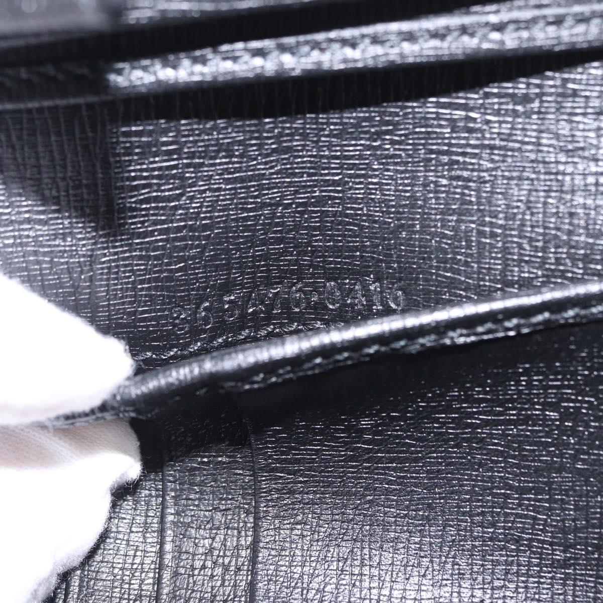 GUCCI Compact Wallet Leather Black Auth 211260V