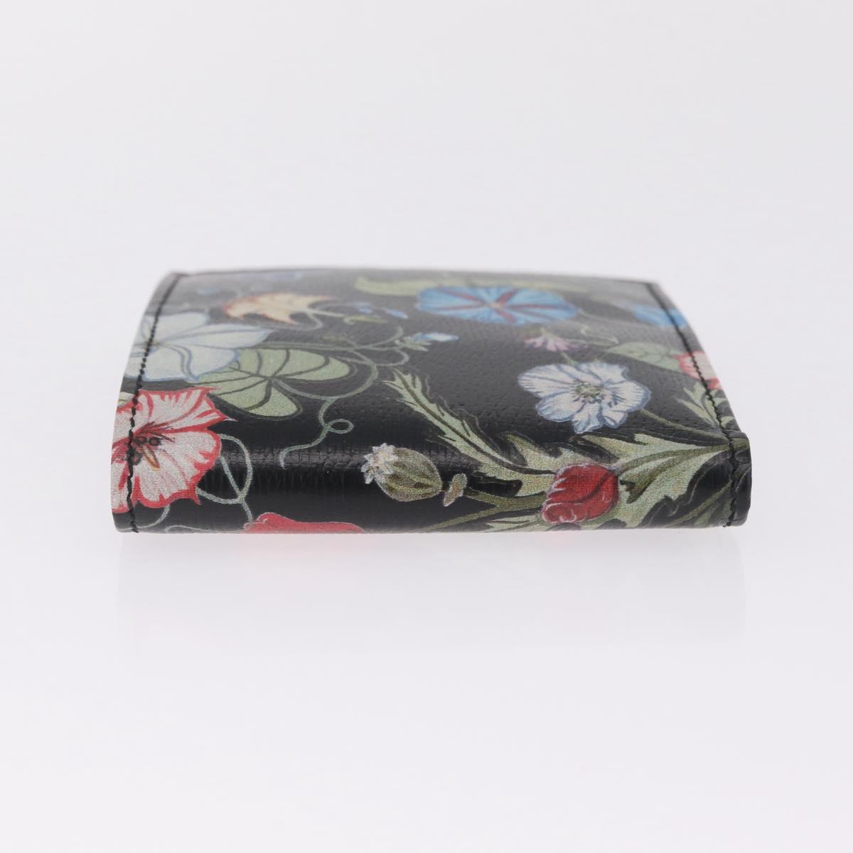 GUCCI Compact Wallet Leather Black Auth 211260V