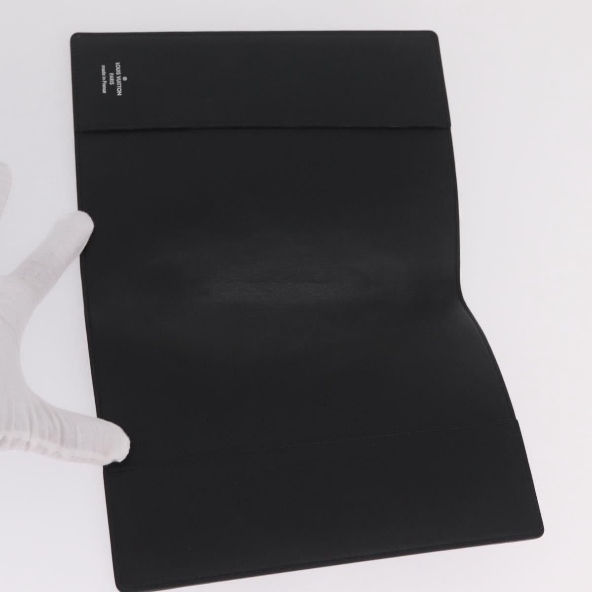 LOUIS VUITTON Monogram Eclipse Quverture Carnet Cover Black GI0845 Auth 211262M