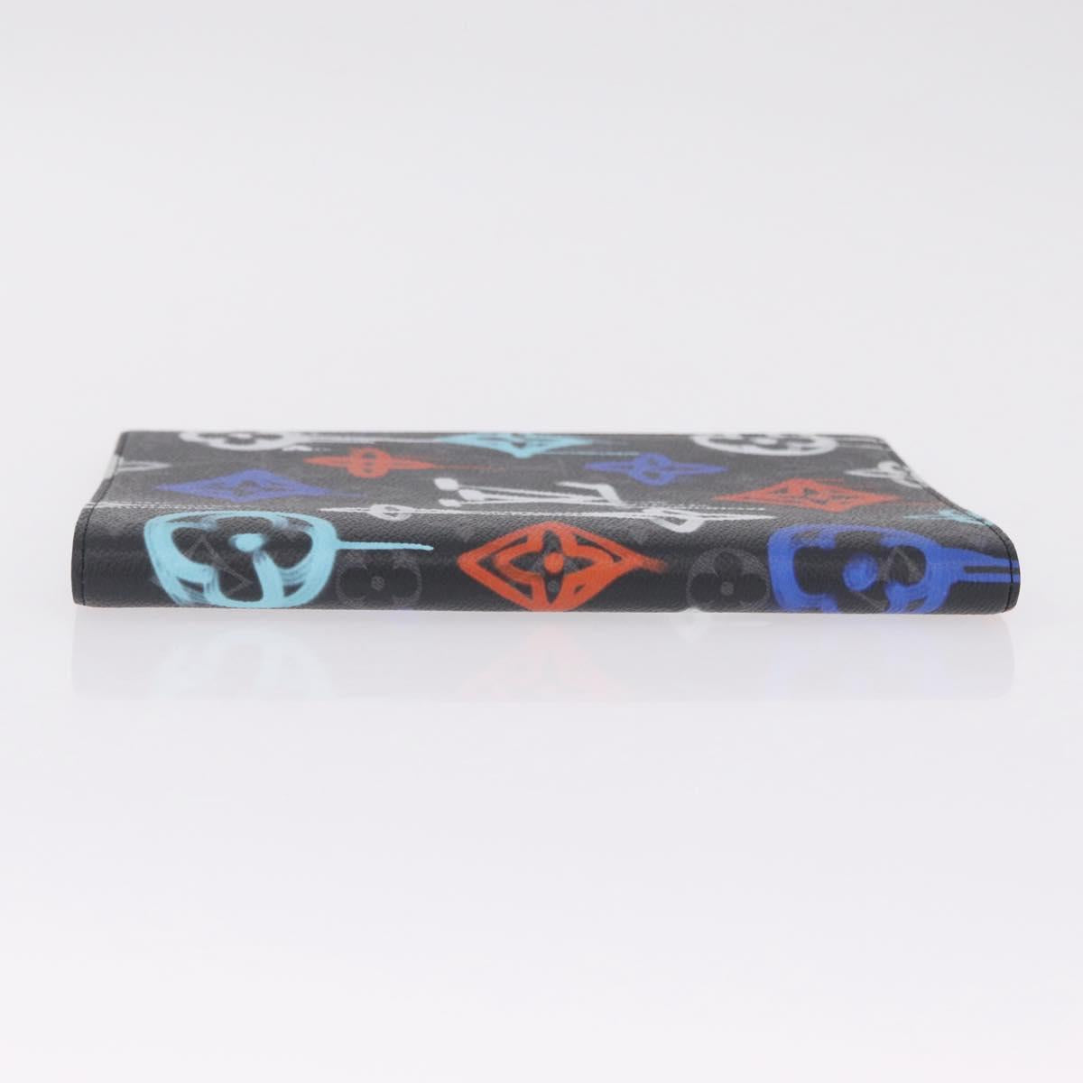 LOUIS VUITTON Monogram Eclipse Quverture Carnet Cover Black GI0845 Auth 211262M