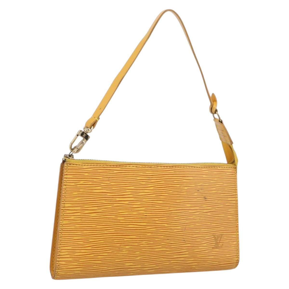LOUIS VUITTON Epi Pochette Accessoires Pouch Yellow M52949 LV Auth 211269