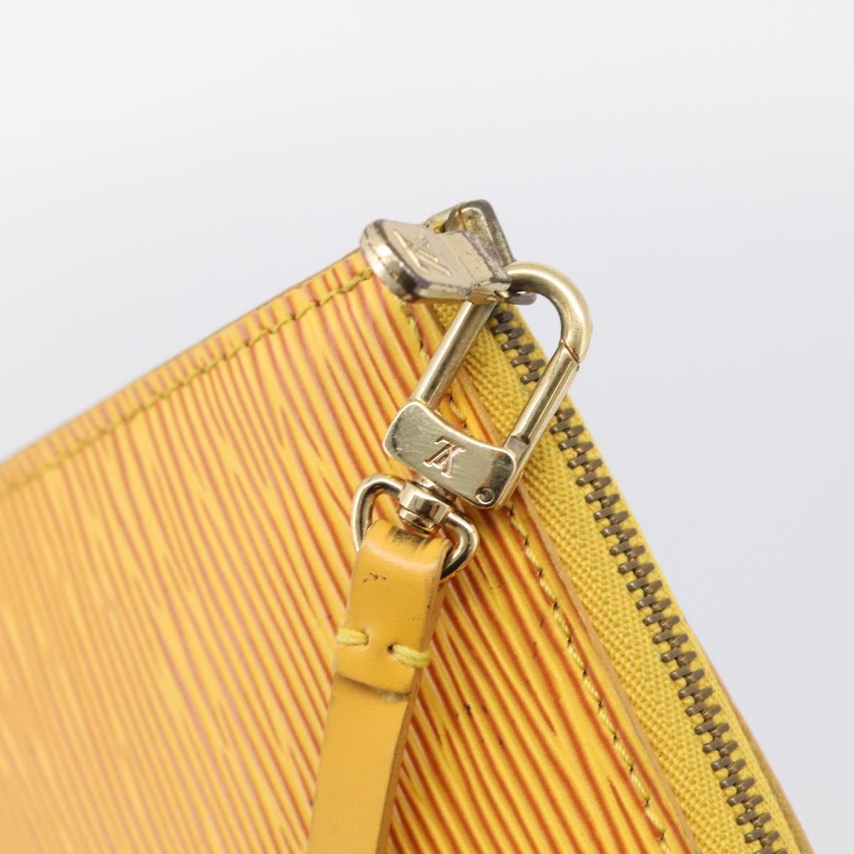 LOUIS VUITTON Epi Pochette Accessoires Pouch Yellow M52949 LV Auth 211269
