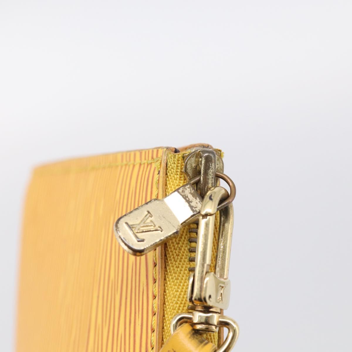 LOUIS VUITTON Epi Pochette Accessoires Pouch Yellow M52949 LV Auth 211269