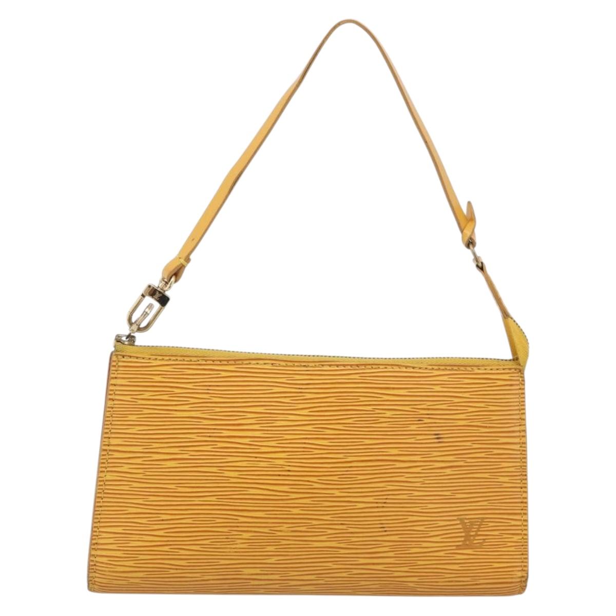 LOUIS VUITTON Epi Pochette Accessoires Pouch Yellow M52949 LV Auth 211269
