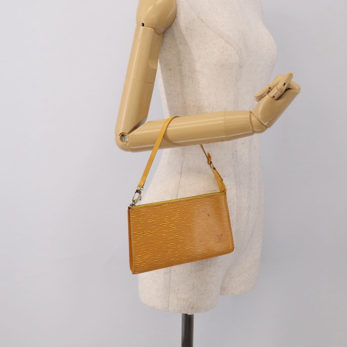 LOUIS VUITTON Epi Pochette Accessoires Pouch Yellow M52949 LV Auth 211269