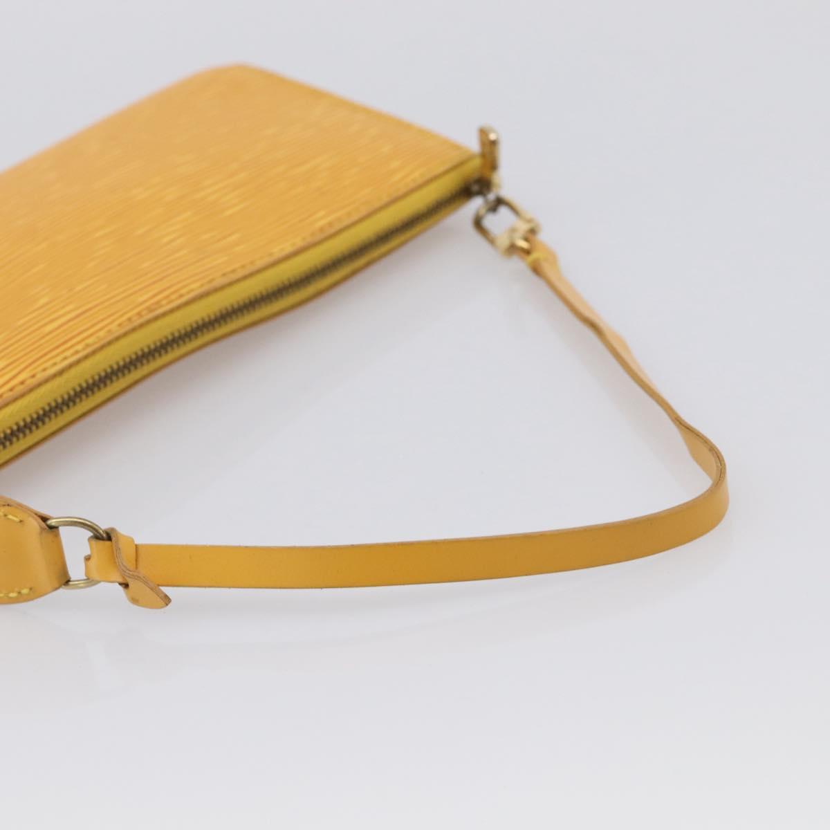LOUIS VUITTON Epi Pochette Accessoires Pouch Yellow M52949 LV Auth 211269