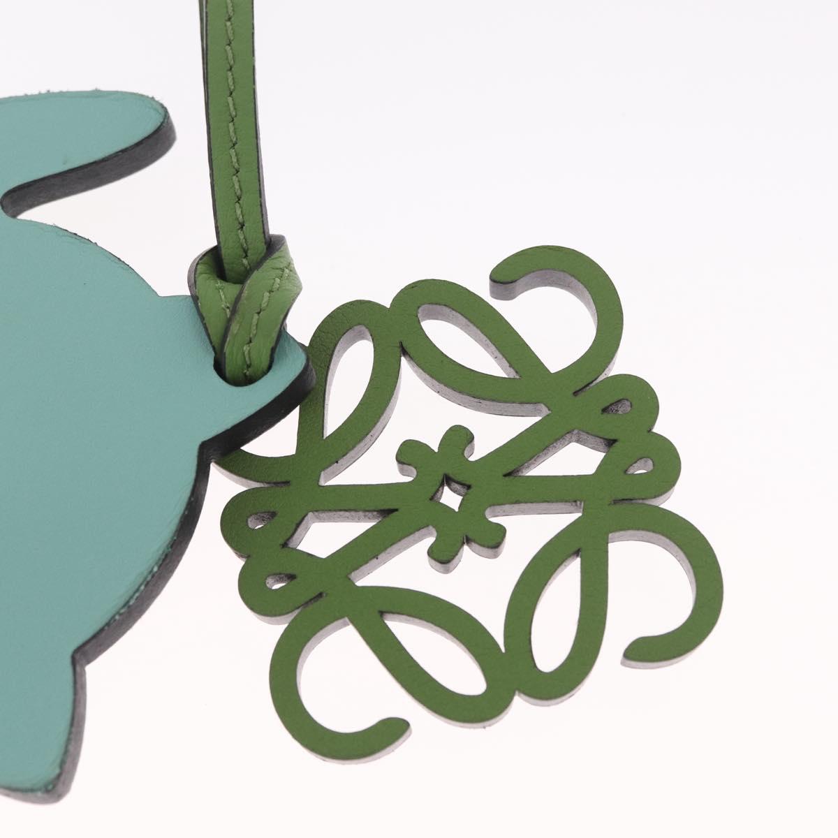 LOEWE Bag Charm Leather Green Auth 211274M