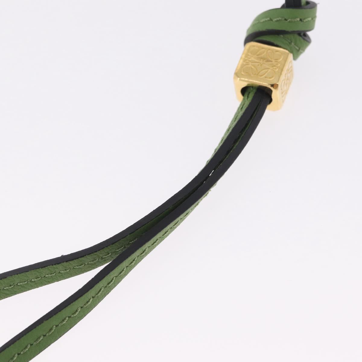 LOEWE Bag Charm Leather Green Auth 211274M