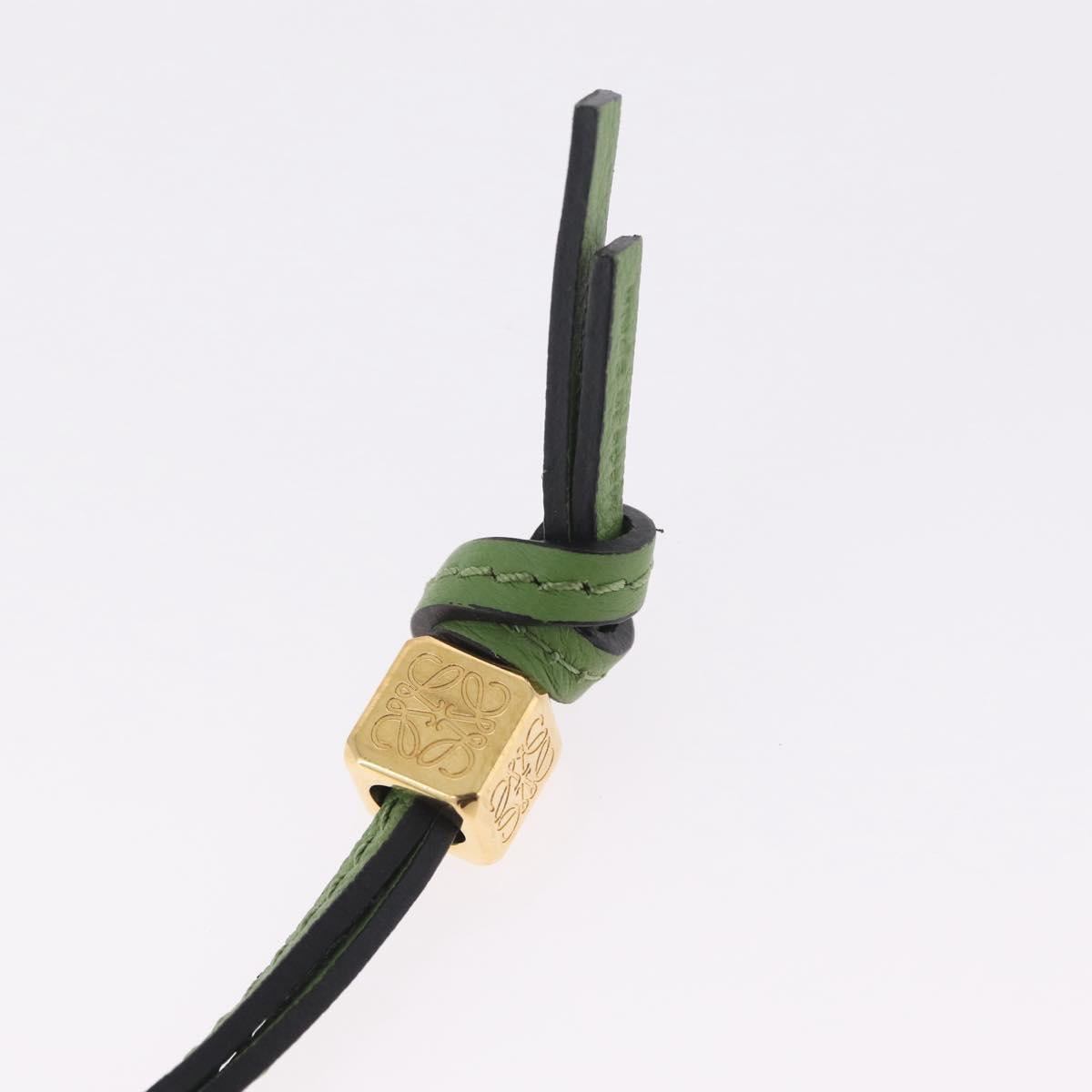 LOEWE Bag Charm Leather Green Auth 211274M