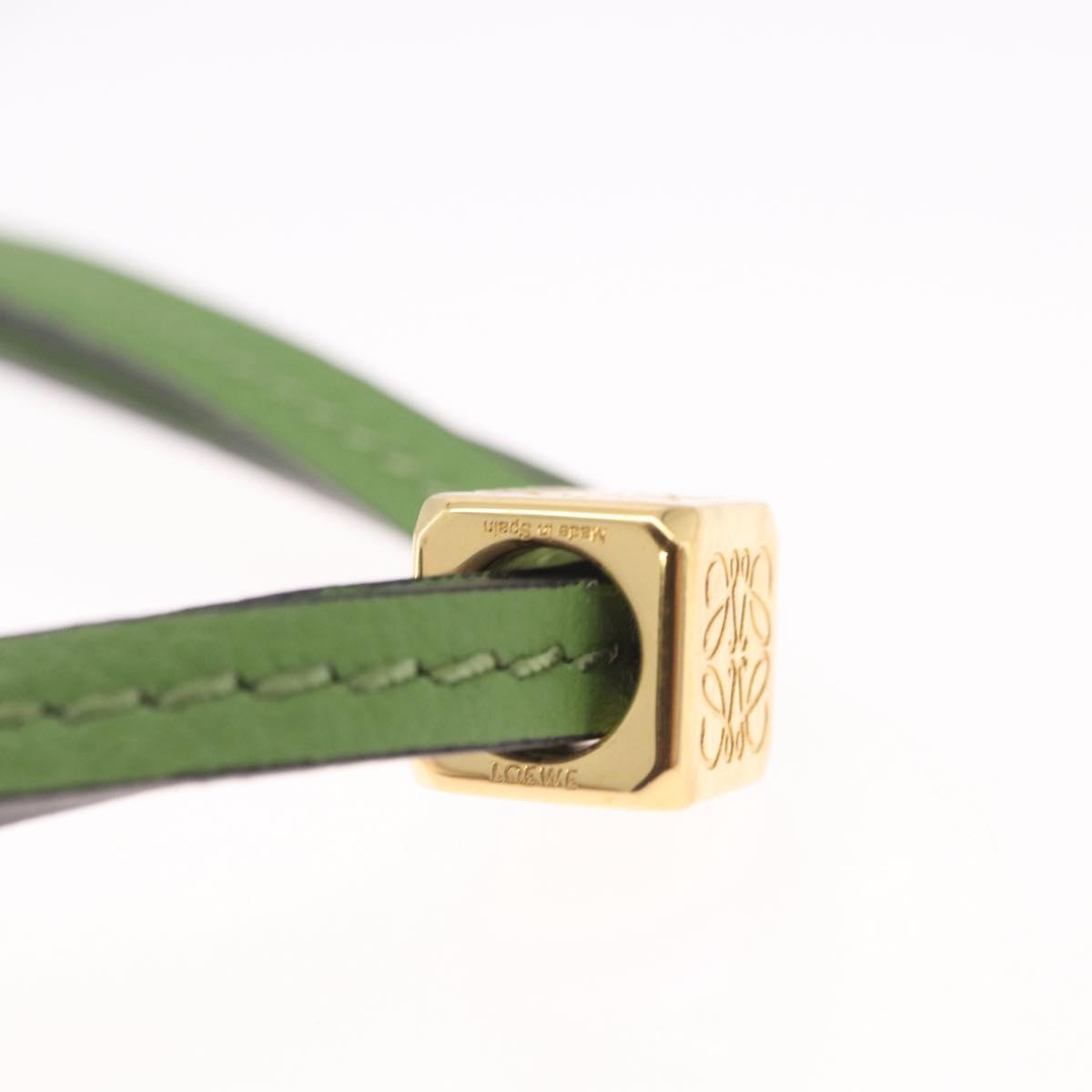 LOEWE Bag Charm Leather Green Auth 211274M
