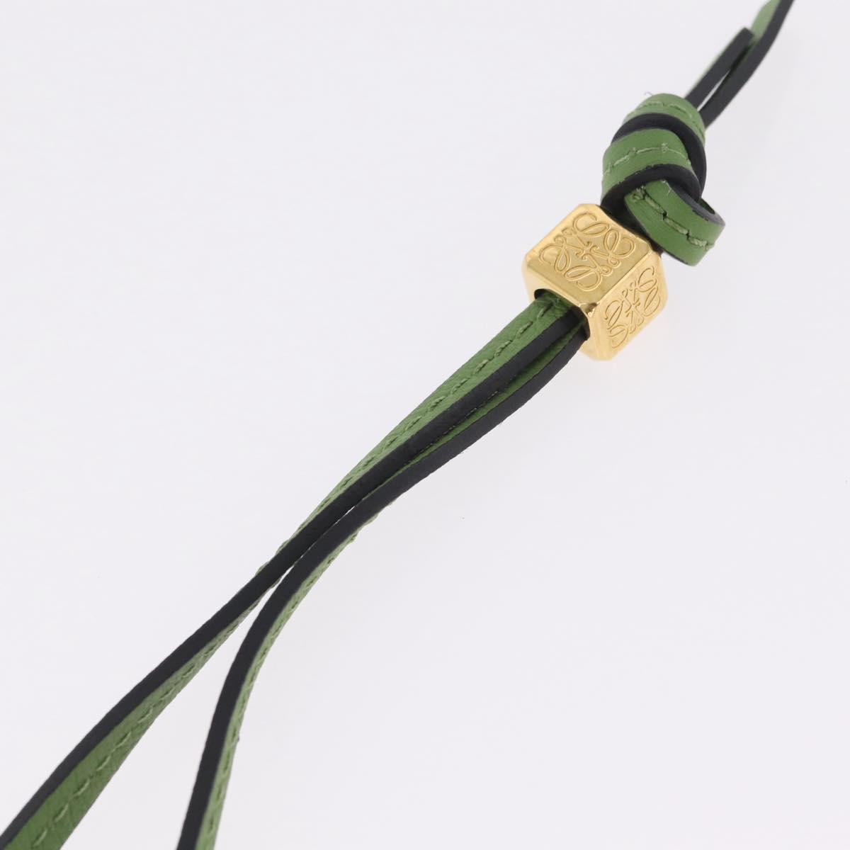 LOEWE Bag Charm Leather Green Auth 211274M