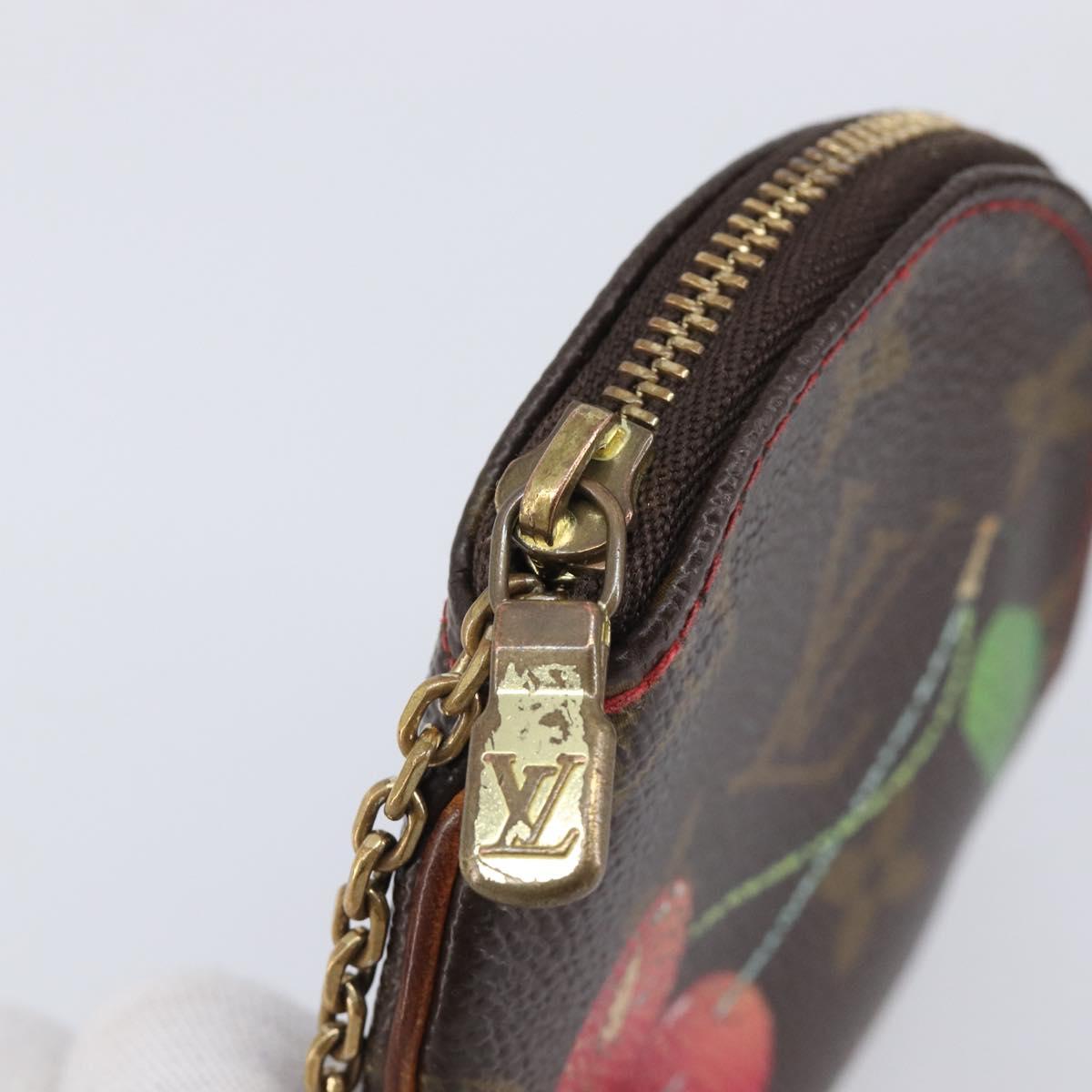 LOUIS VUITTON Monogram Cherry Porte Monnaie Ron Coin Purse M95043 Auth 211278A