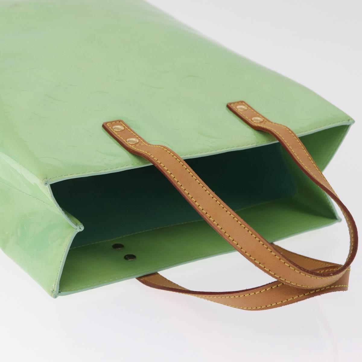 LOUIS VUITTON Monogram Vernis Reade MM Hand Bag Peppermint M91305 Auth 211291A