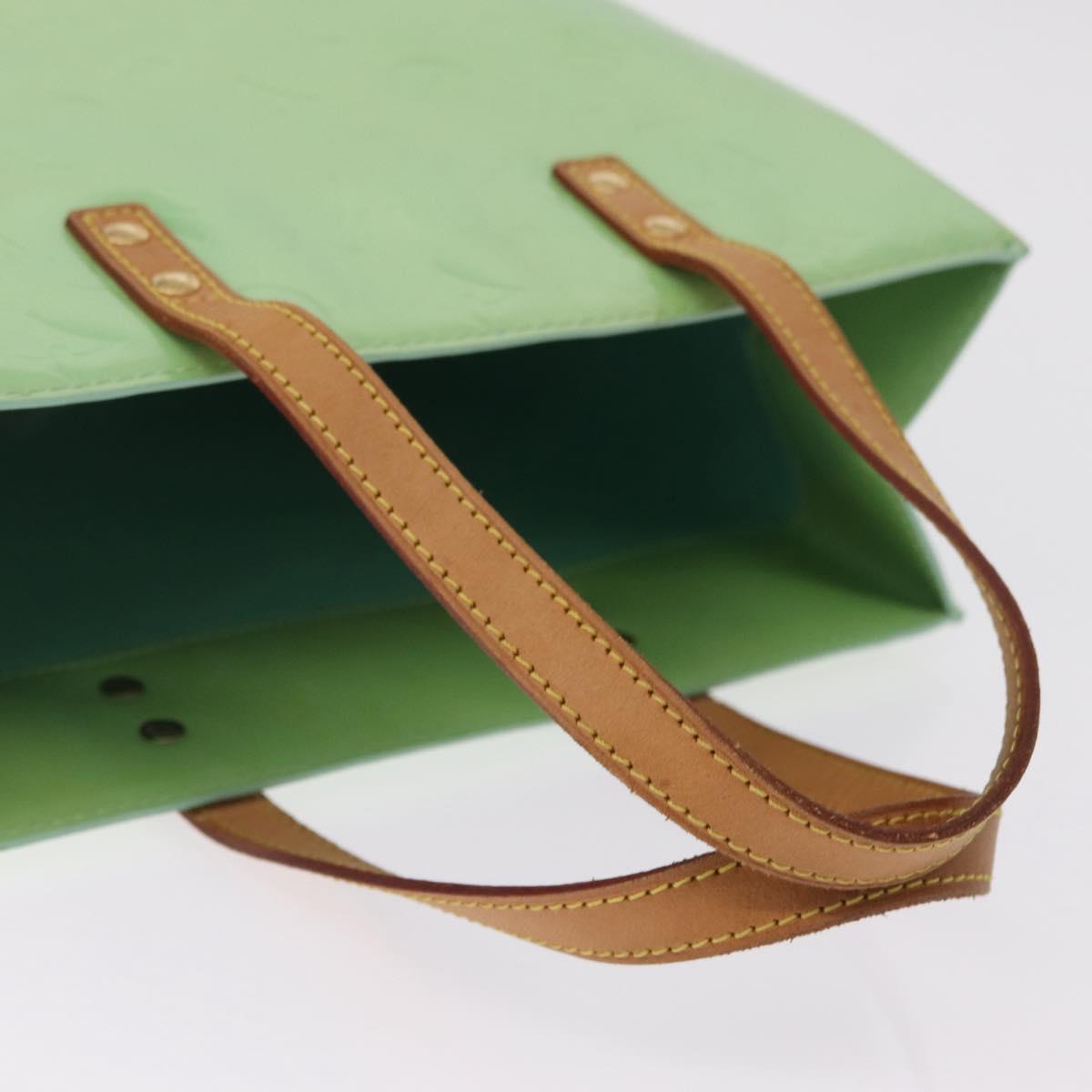 LOUIS VUITTON Monogram Vernis Reade MM Hand Bag Peppermint M91305 Auth 211291A