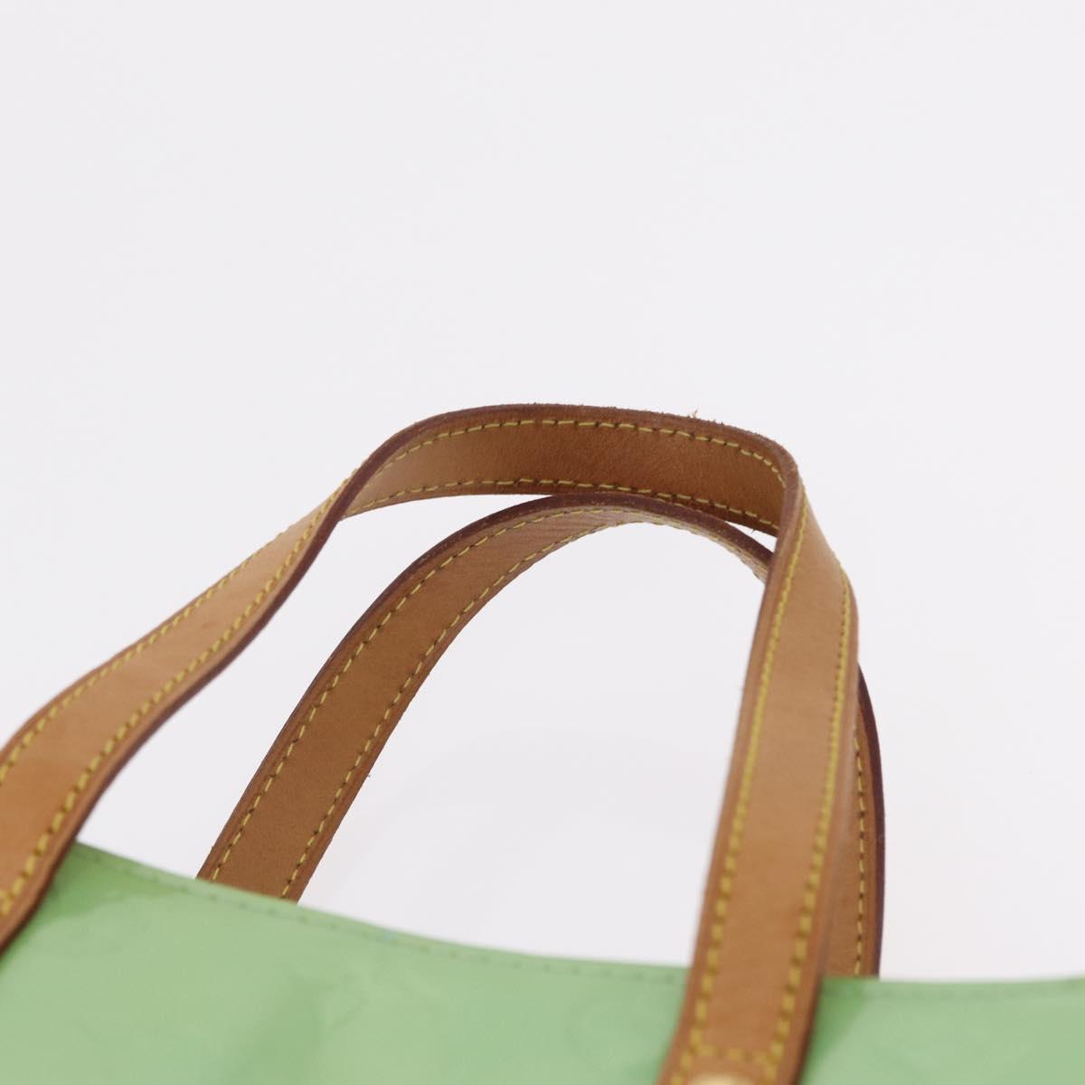LOUIS VUITTON Monogram Vernis Reade MM Hand Bag Peppermint M91305 Auth 211291A