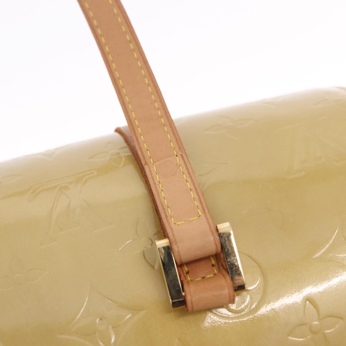 LOUIS VUITTON Monogram Vernis Bedford Hand Bag Beige M91006 LV Auth 211294