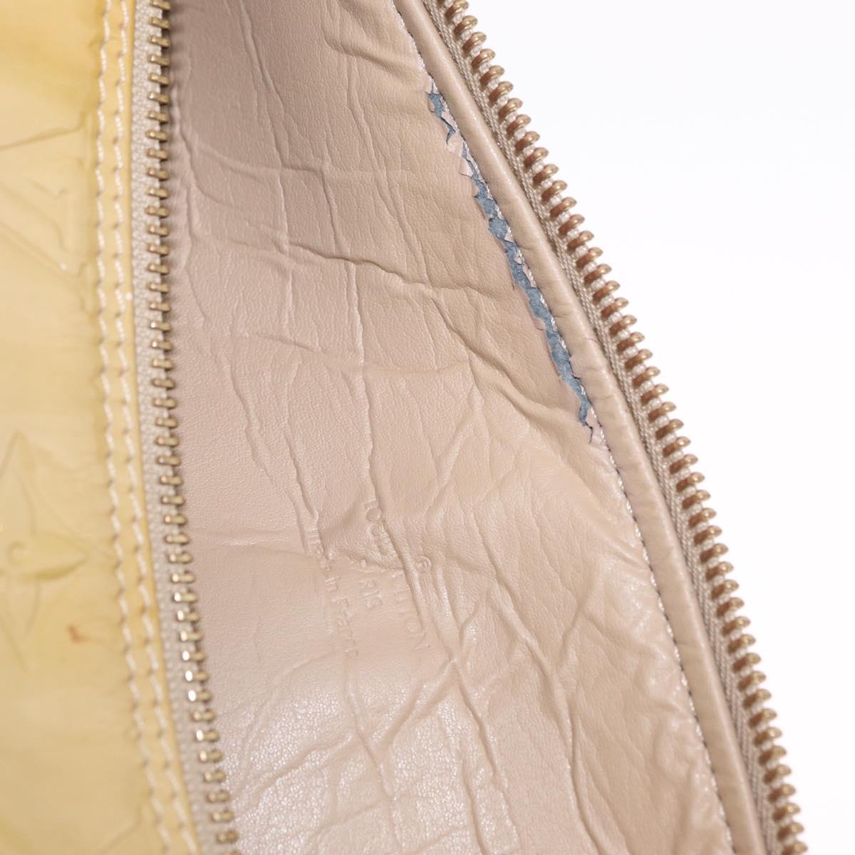 LOUIS VUITTON Monogram Vernis Bedford Hand Bag Beige M91006 LV Auth 211294