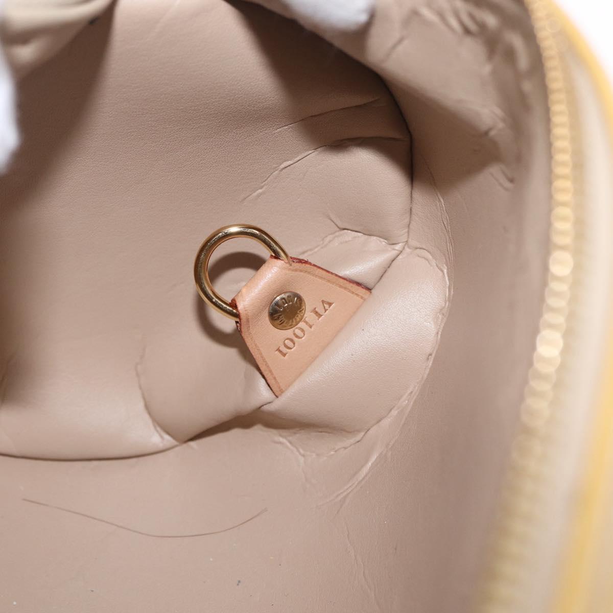 LOUIS VUITTON Monogram Vernis Bedford Hand Bag Beige M91006 LV Auth 211294