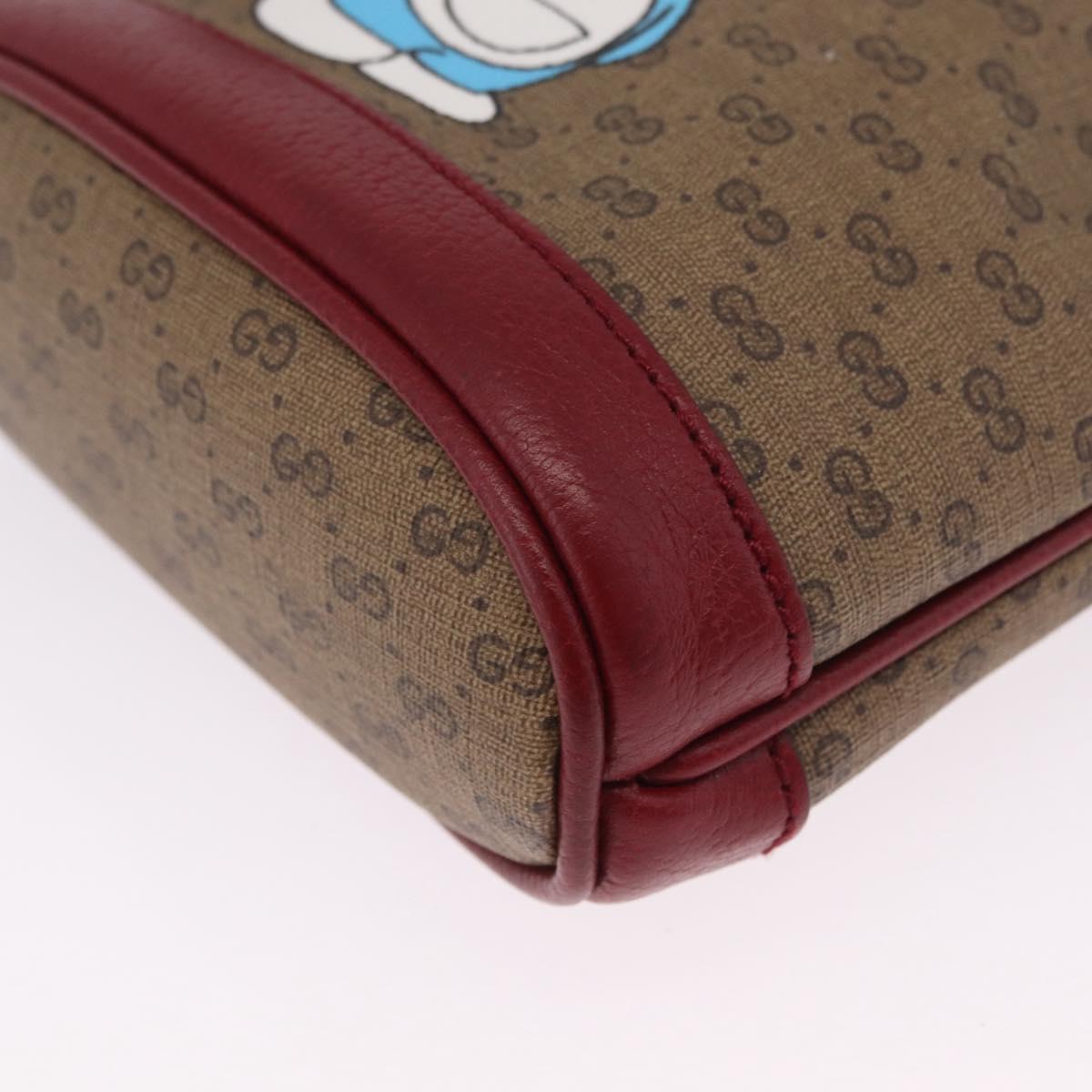 GUCCI Micro GG Supreme Fujiko Pro Shoulder Bag PVC Beige 647801 Auth 211311M