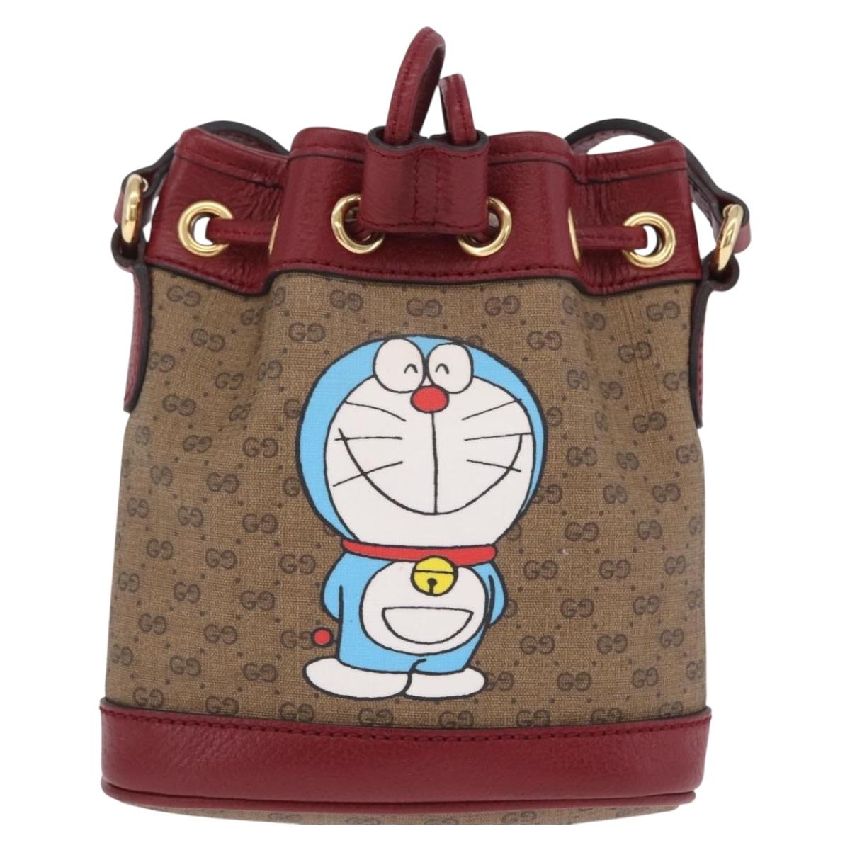 GUCCI Micro GG Supreme Fujiko Pro Shoulder Bag PVC Beige 647801 Auth 211311M