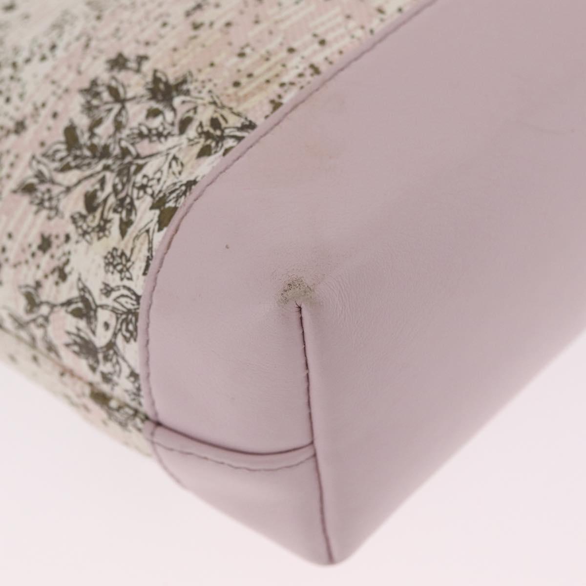 Christian Dior Hand Bag Canvas 2way Pink Gold Auth 211321V