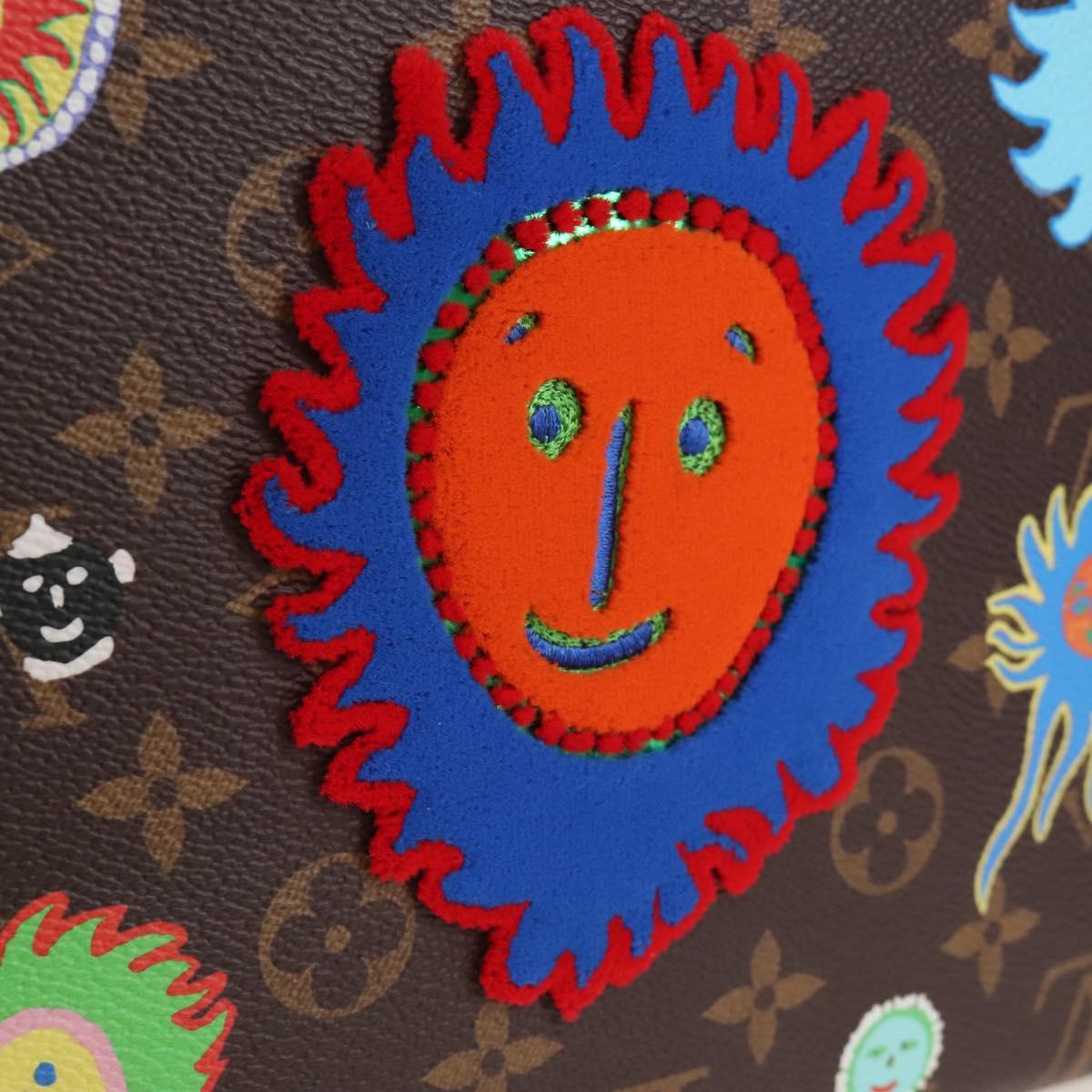 LOUIS VUITTON Yayoi Kusama Face Toiletries Pouch On Chain M81982 Auth 211329SAM
