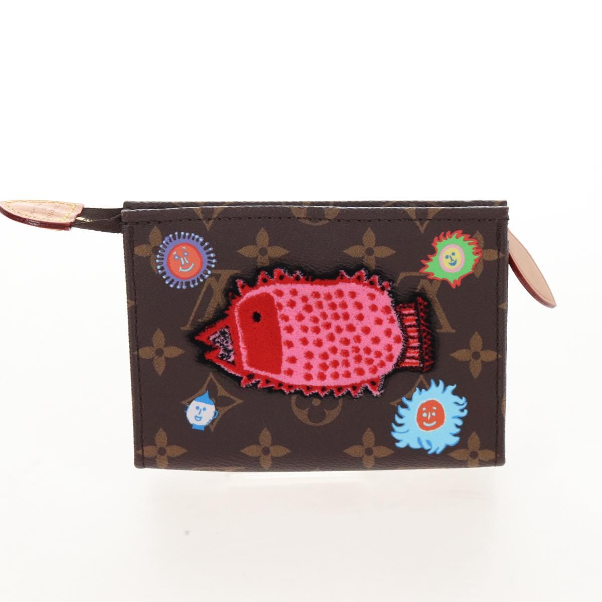 LOUIS VUITTON Yayoi Kusama Face Toiletries Pouch On Chain M81982 Auth 211329SAM