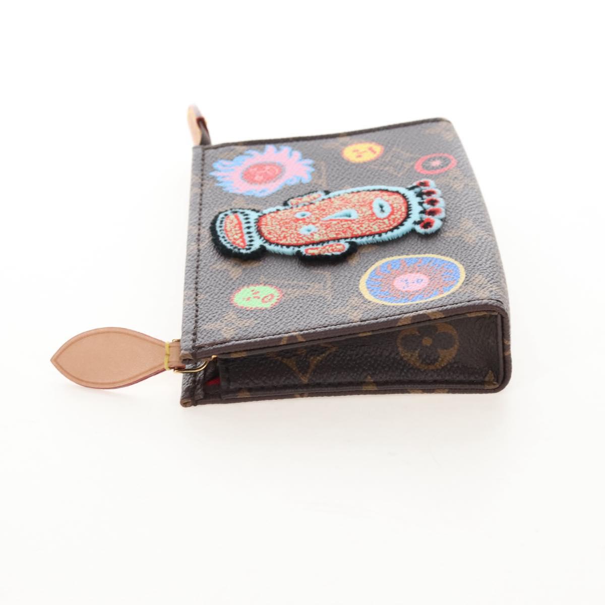 LOUIS VUITTON Yayoi Kusama Face Toiletries Pouch On Chain M81982 Auth 211329SAM