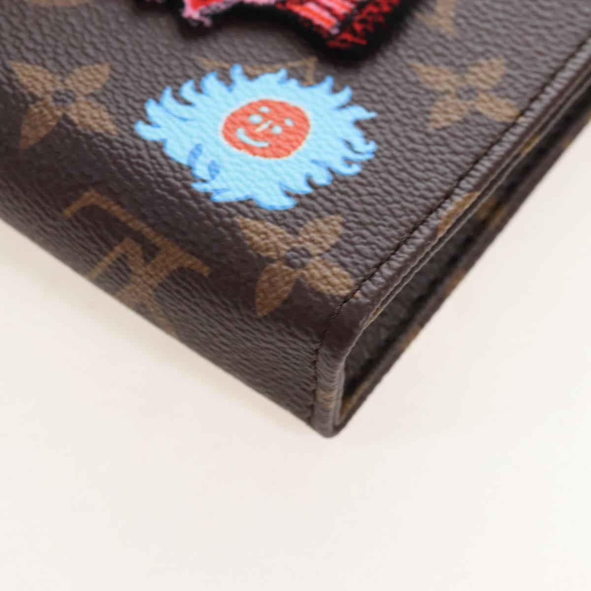LOUIS VUITTON Yayoi Kusama Face Toiletries Pouch On Chain M81982 Auth 211329SAM