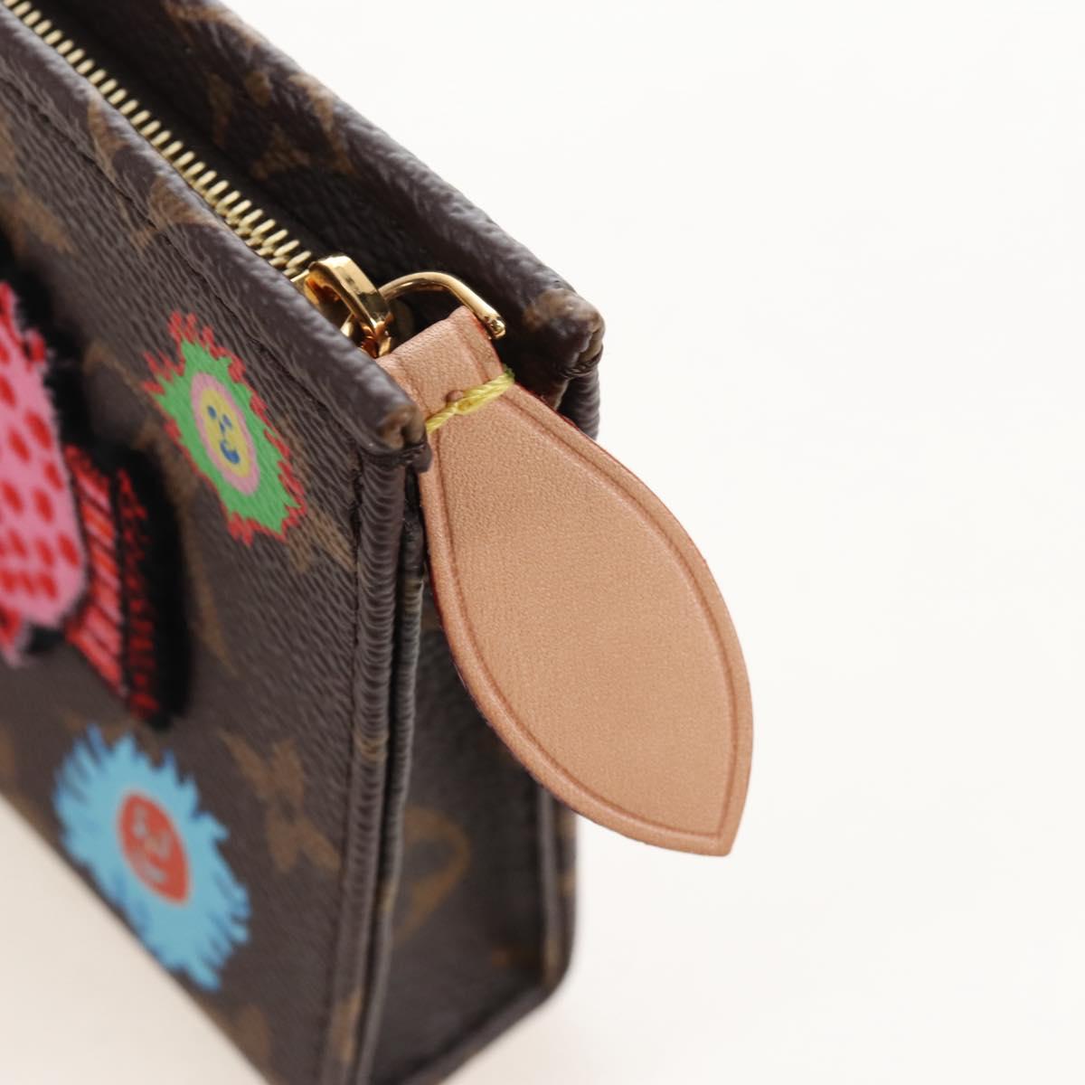 LOUIS VUITTON Yayoi Kusama Face Toiletries Pouch On Chain M81982 Auth 211329SAM
