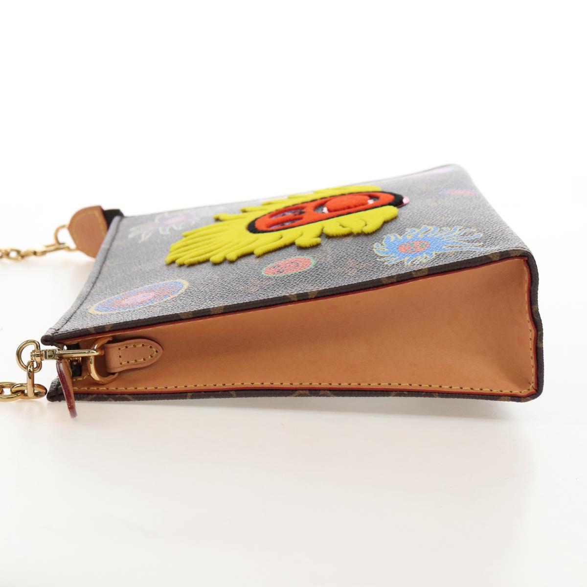 LOUIS VUITTON Yayoi Kusama Face Toiletries Pouch On Chain M81982 Auth 211329SAM