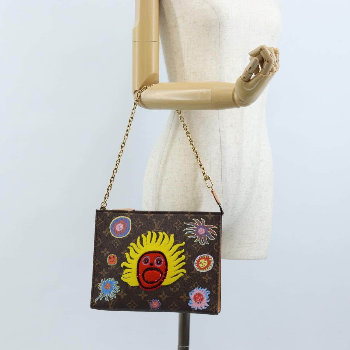LOUIS VUITTON Yayoi Kusama Face Toiletries Pouch On Chain M81982 Auth 211329SAM