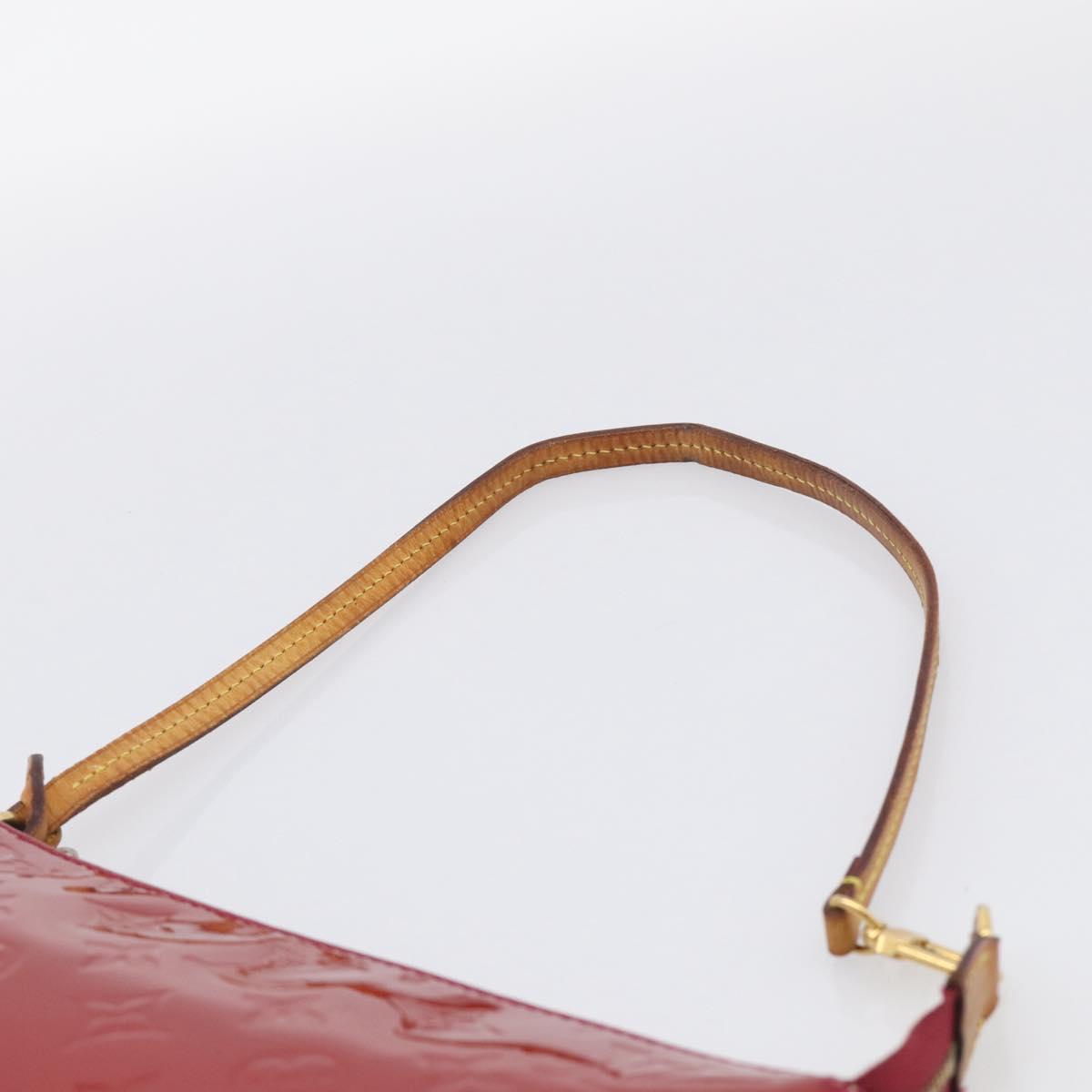 LOUIS VUITTON Vernis Pochette Accessoires Rose Andian M91574 Auth 211332