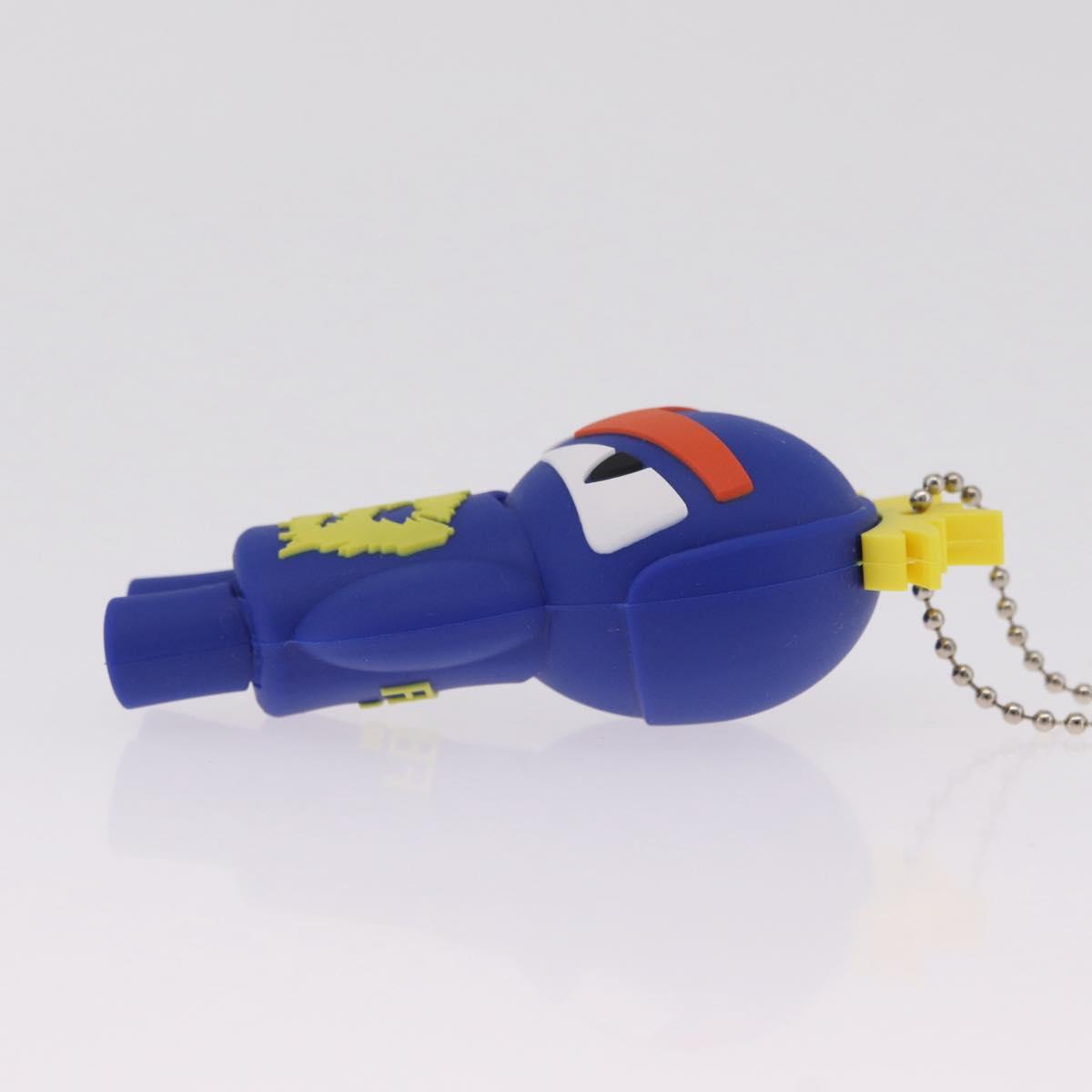 FENDI USB Key Holder Rubber 2 Set Blue Pink Auth 211342M