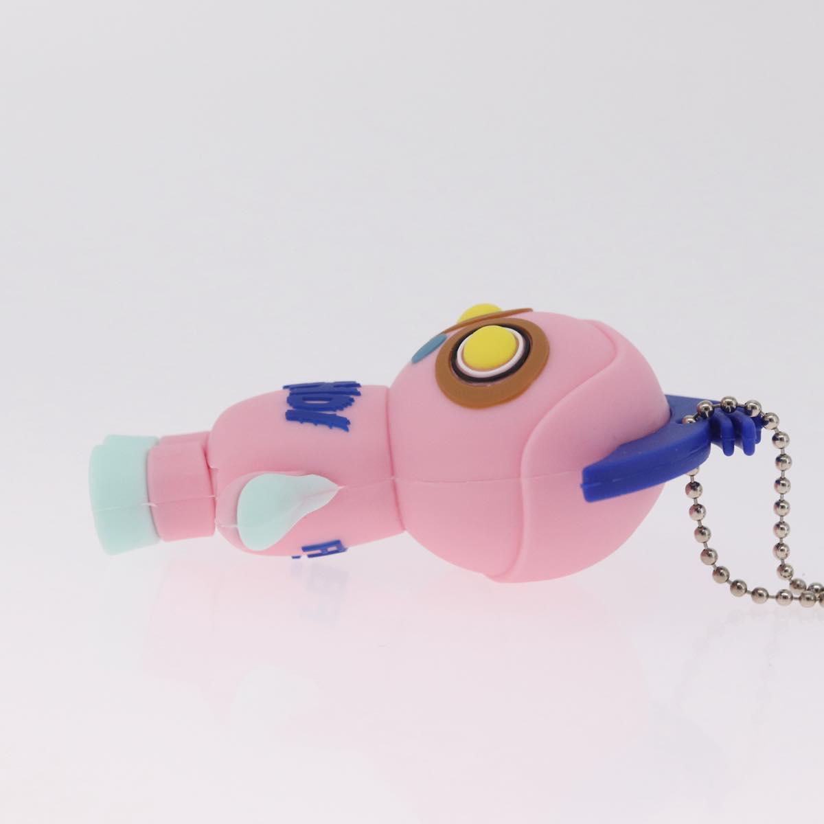 FENDI USB Key Holder Rubber 2 Set Blue Pink Auth 211342M