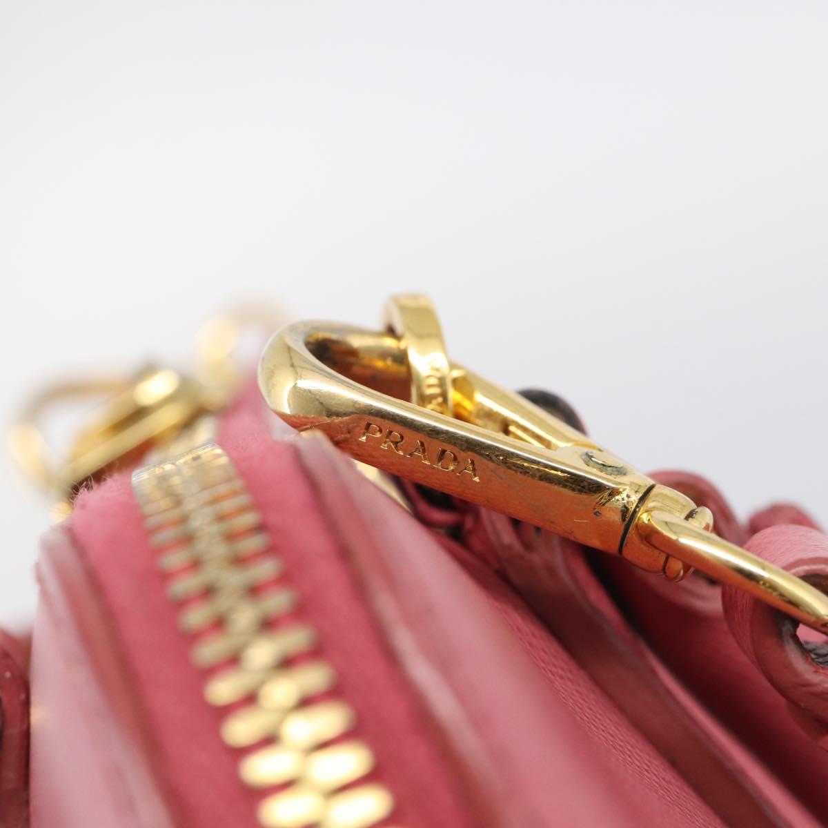 PRADA Hand Bag Saffiano leather 2way Pink Gold Auth 211405V