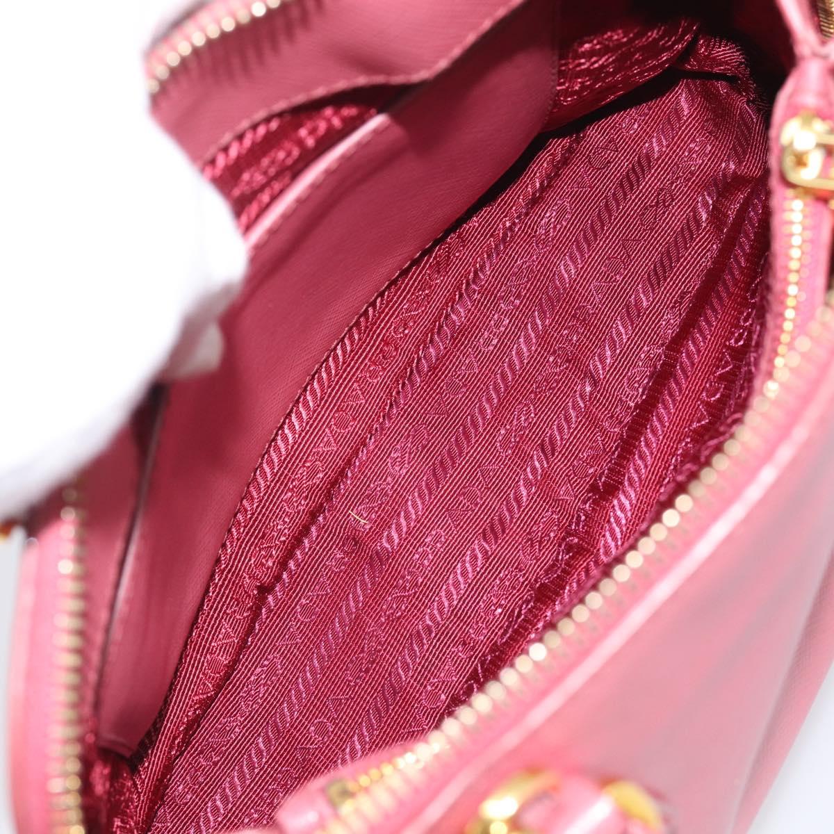 PRADA Hand Bag Saffiano leather 2way Pink Gold Auth 211405V