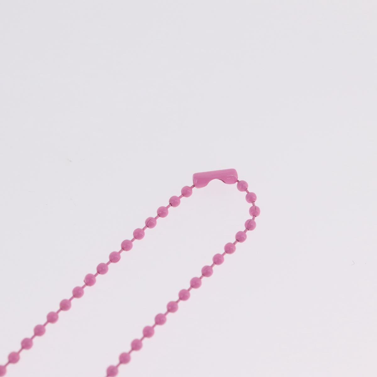 Chrome Hearts Flerknee Padlock Necklace rubber Pink Auth 211432M