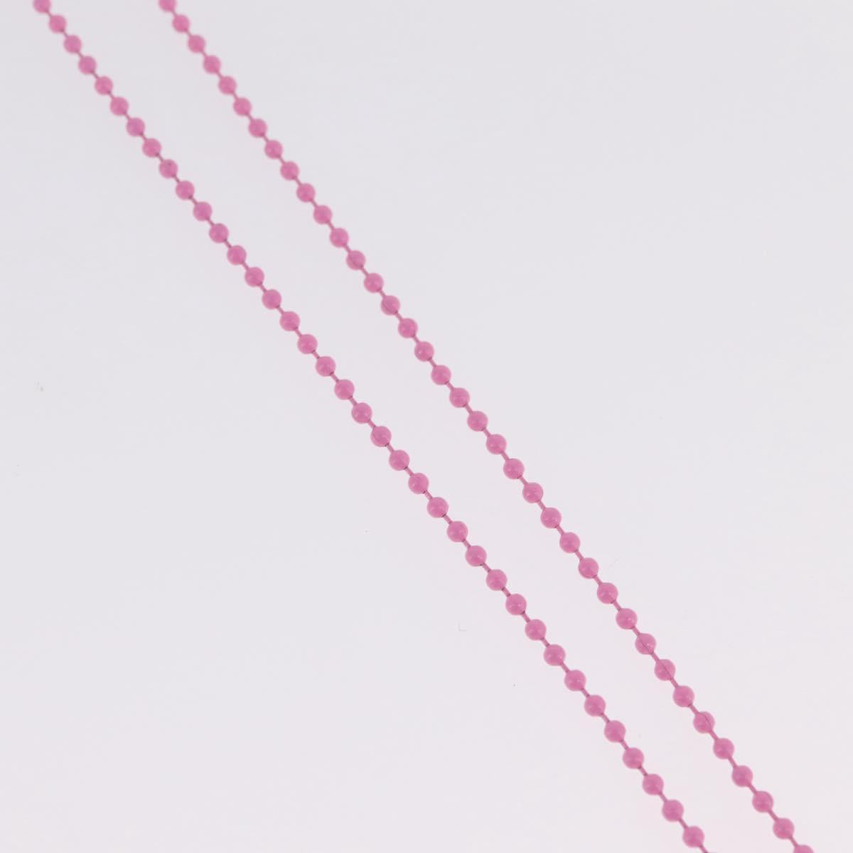 Chrome Hearts Flerknee Padlock Necklace rubber Pink Auth 211432M