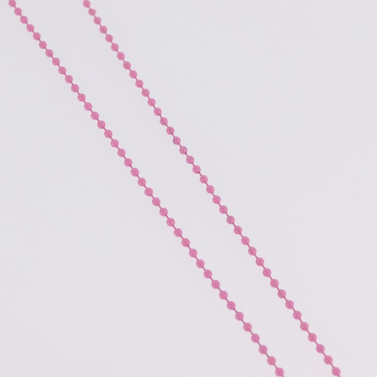 Chrome Hearts Flerknee Padlock Necklace rubber Pink Auth 211432M