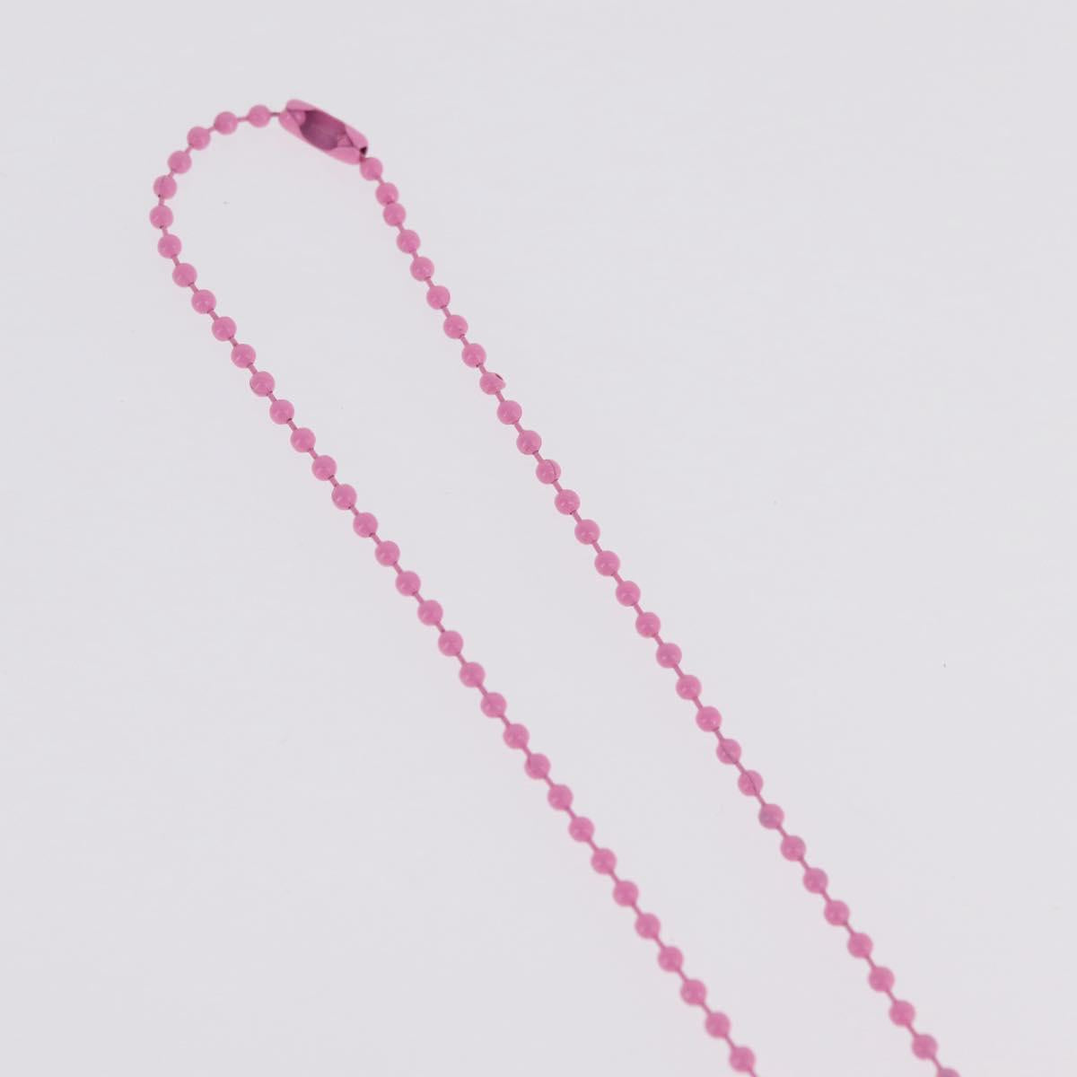 Chrome Hearts Flerknee Padlock Necklace rubber Pink Auth 211432M