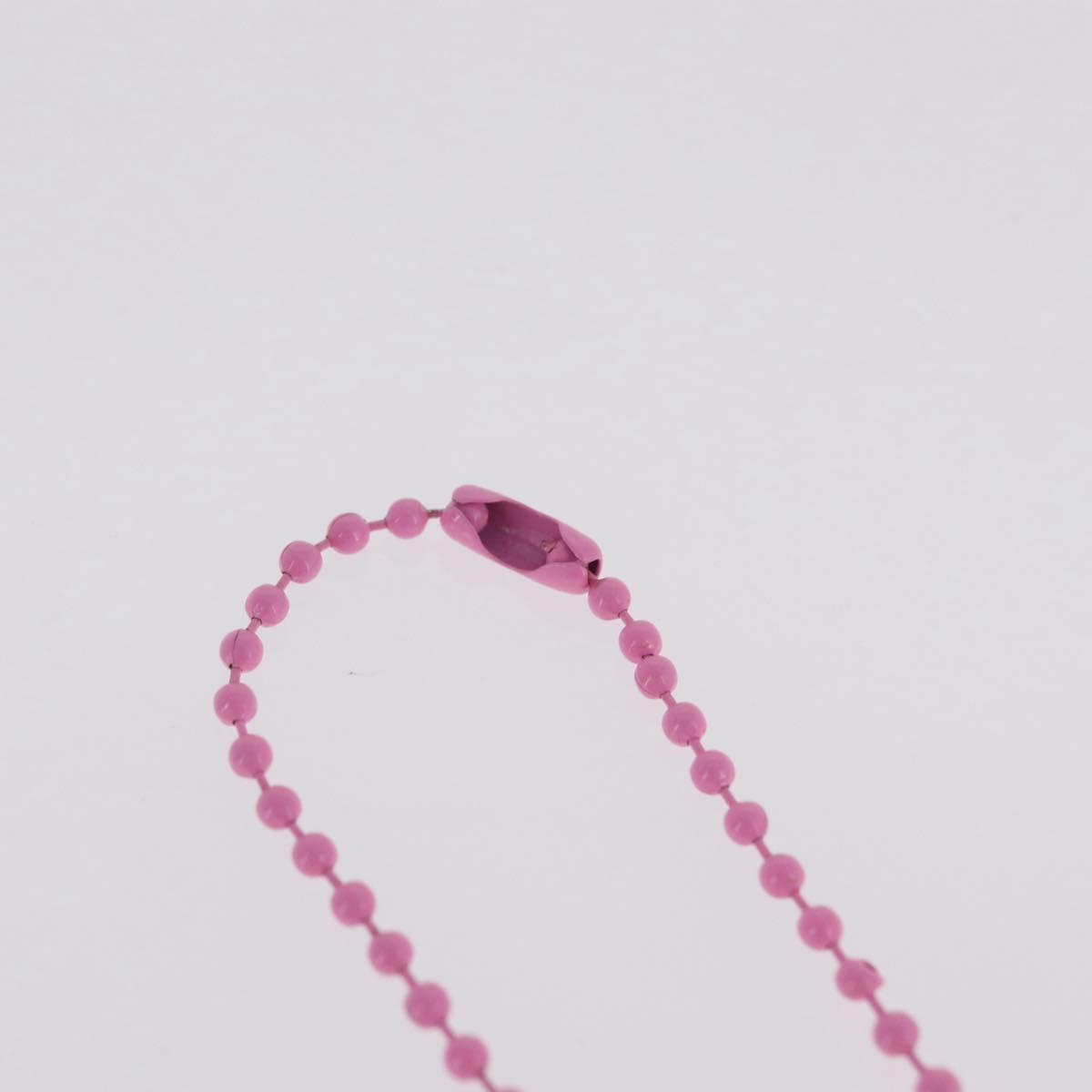 Chrome Hearts Flerknee Padlock Necklace rubber Pink Auth 211432M