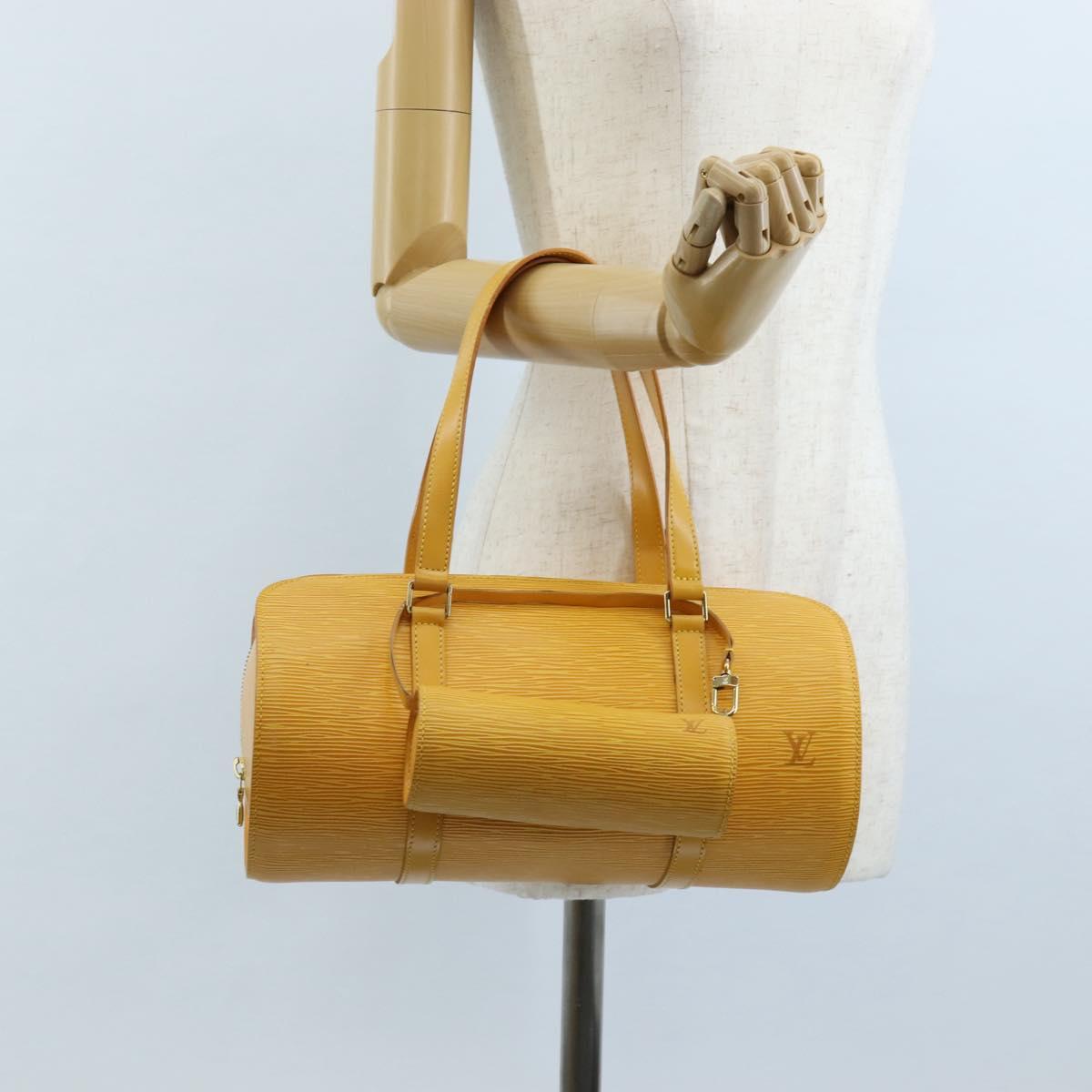 LOUIS VUITTON Epi Soufflot Hand Bag Yellow M52229 LV Auth 211462V