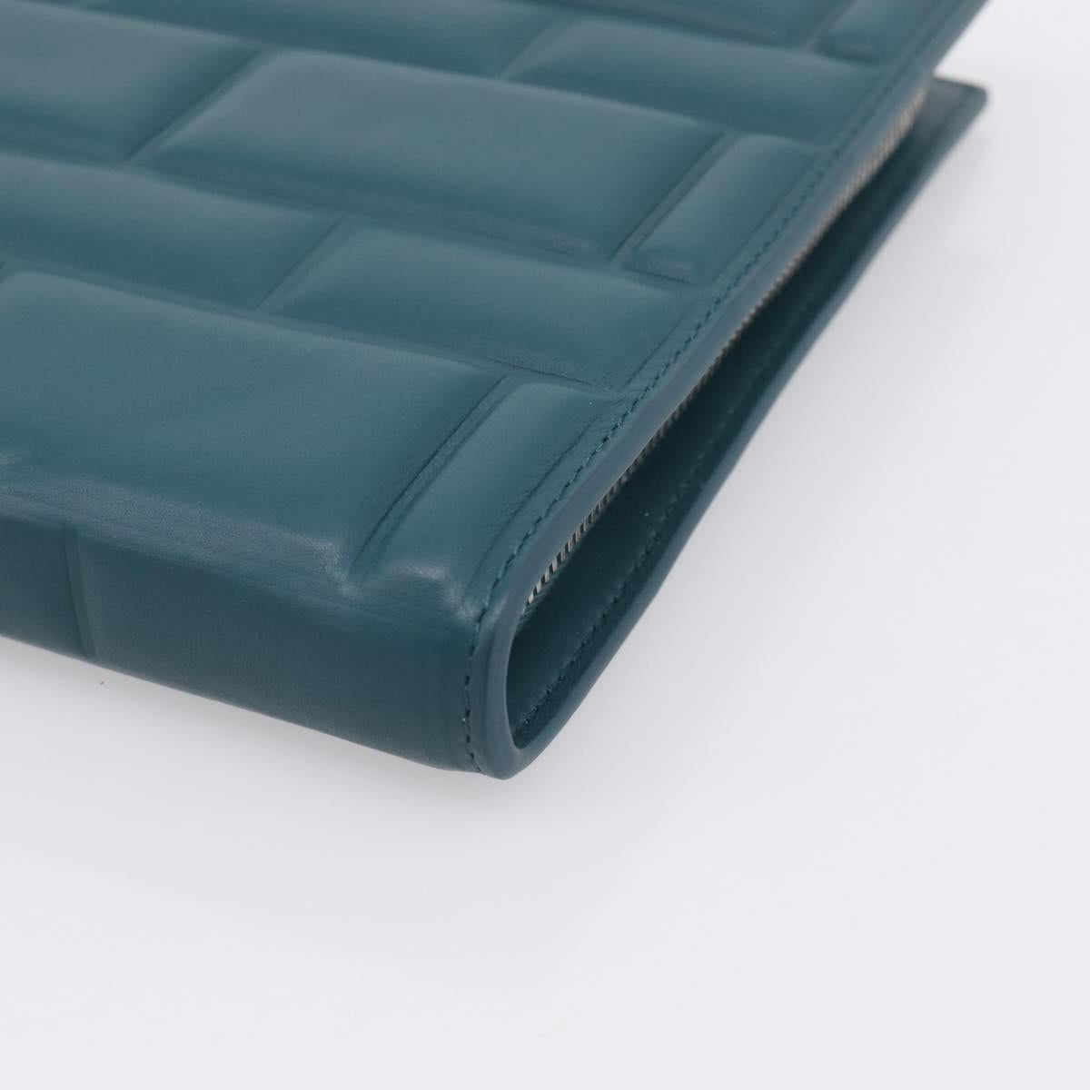 Bottega Veneta Clutch Bag Leather Green Auth 211469V