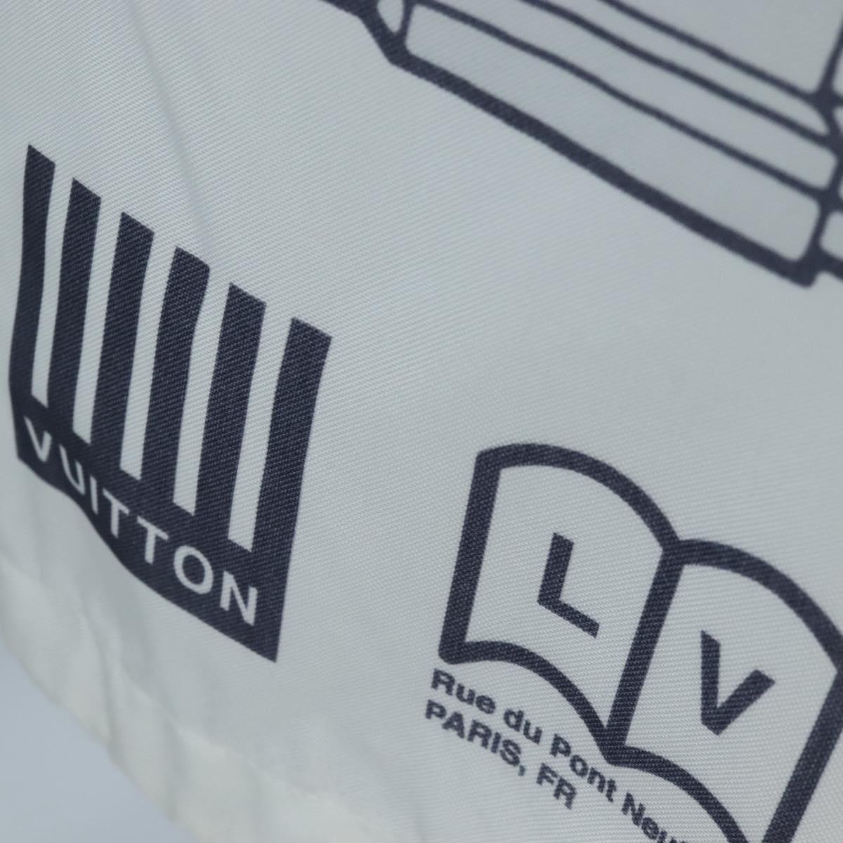 LOUIS VUITTON Multi Logo Jacket Nylon 50 White LV Auth 211477SAM